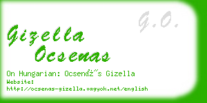 gizella ocsenas business card